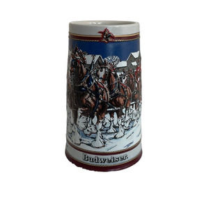 1989 Vintage New Budweiser Holiday Stein Collection Collector's Series